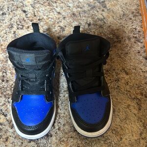 Blue black white Jordan one